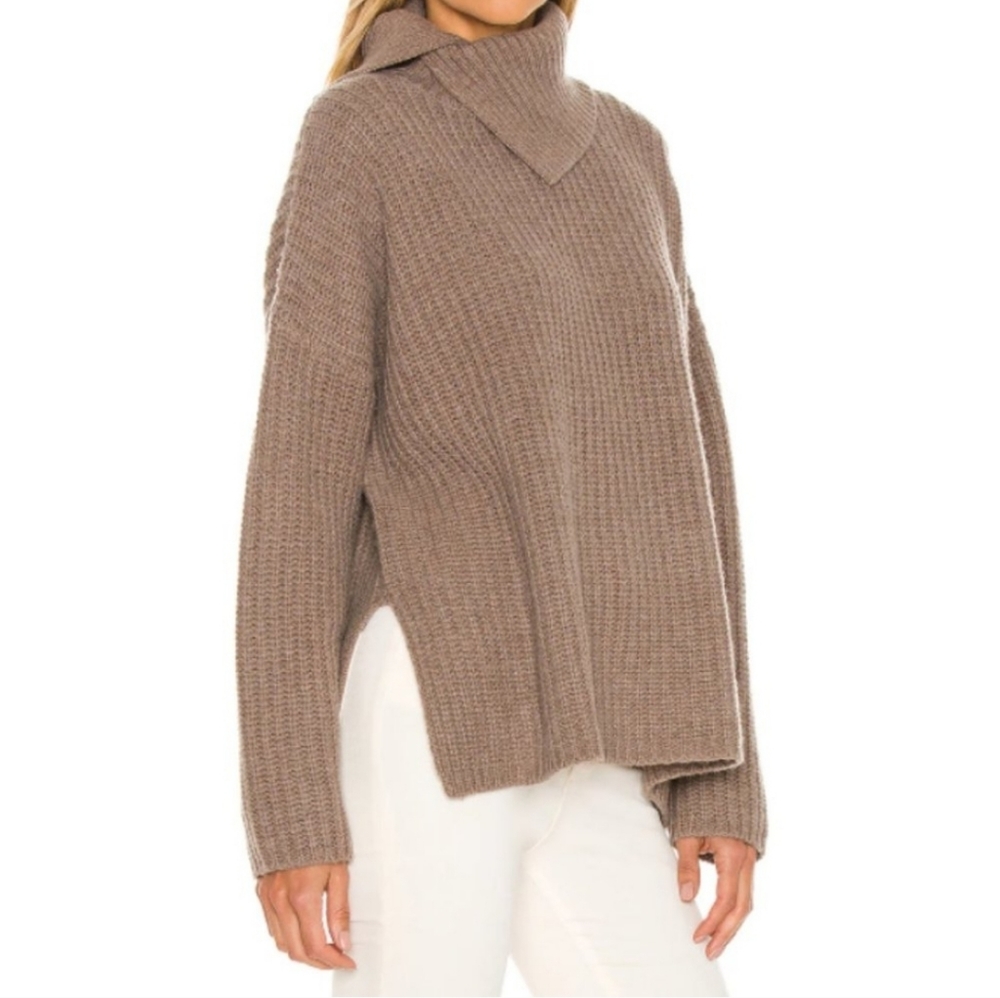 Revolve 27 Miles Malibu Asher Cashmere and Wool Turtleneck Sweater Size Small